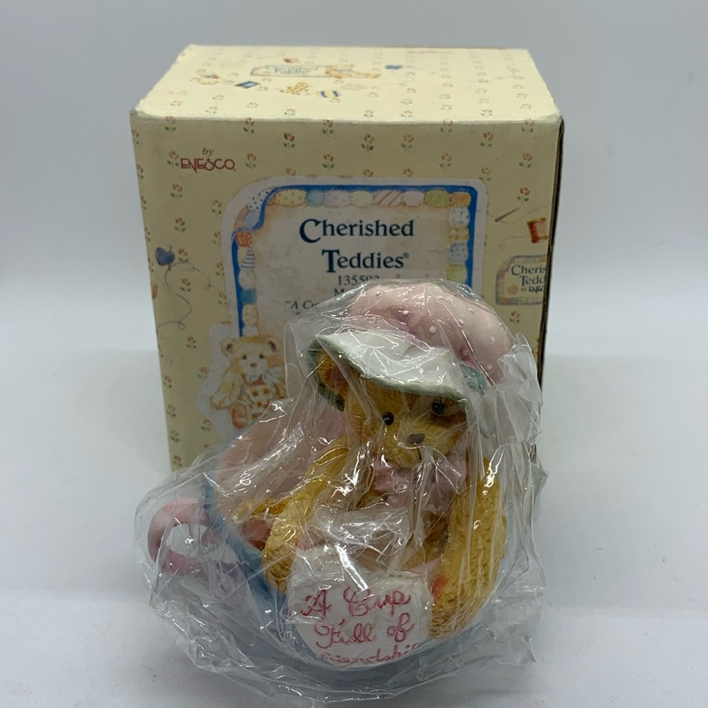 NWOT Vintage 1994 Cherished Teddies Madeline "A cup full of friendship” #135593